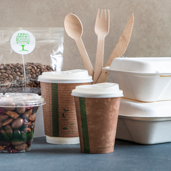 Range of products displaying Vegware's plant-based materials. Well suited to the food trends for 2022