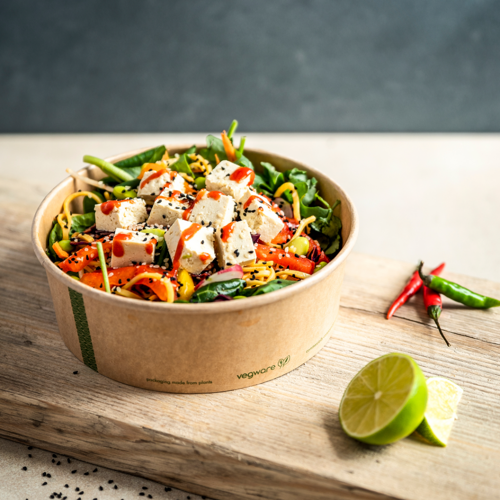 Vegware's brand new kraft Bon Appetit bowls. A unique mix & match range for the ultimate in style and versatility. A panoramic view of your foodie fuel. 