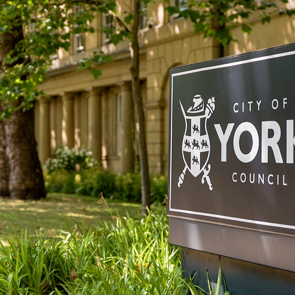 The front entrance at City of York Council's West Offices