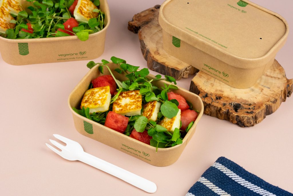 Vegware's brand-new square kraft containers