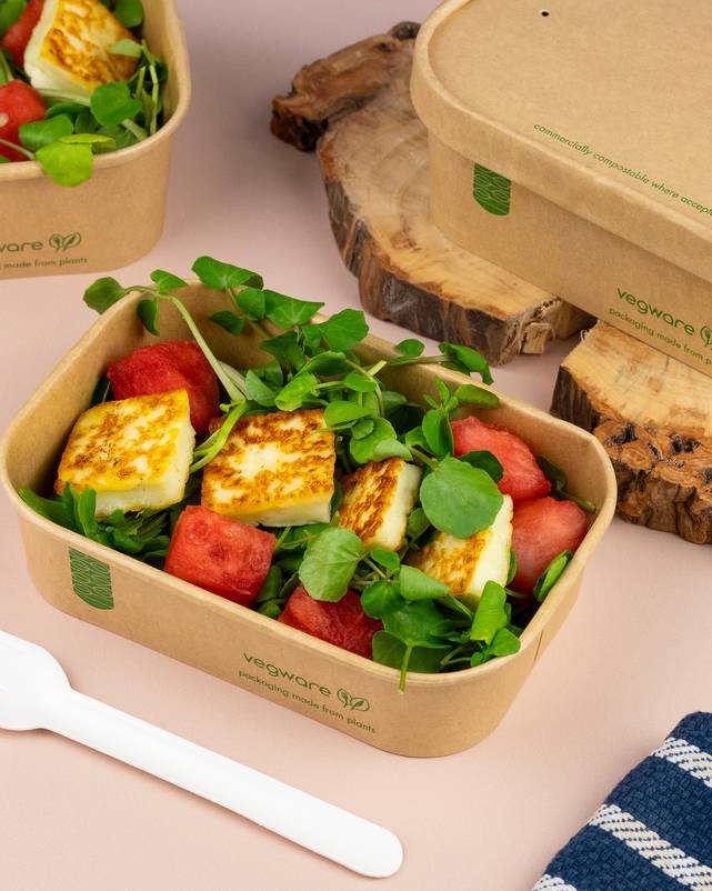 Vegware's brand-new square kraft containers